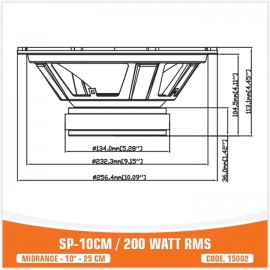 SP-10CM / 200W RMS
