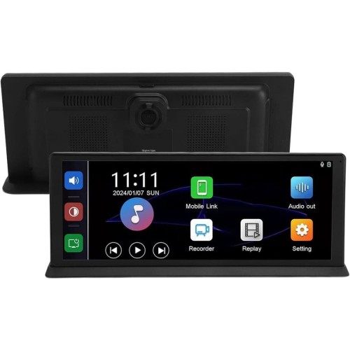 Беспроводной автодисплей T132 12.3" AndroidAuto/CarPlay, DVR, 2camere, WIFI, Bluetooth, FM