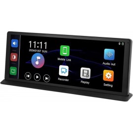 Беспроводной автодисплей T132 12.3" AndroidAuto/CarPlay, DVR, 2camere, WIFI, Bluetooth, FM