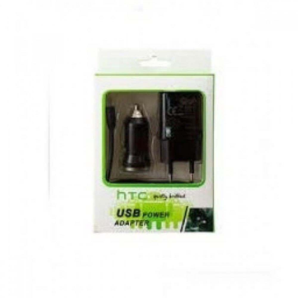 АЗУ+СЗУ 3 in 1 HTC 5V 1500mAh + micro кабель