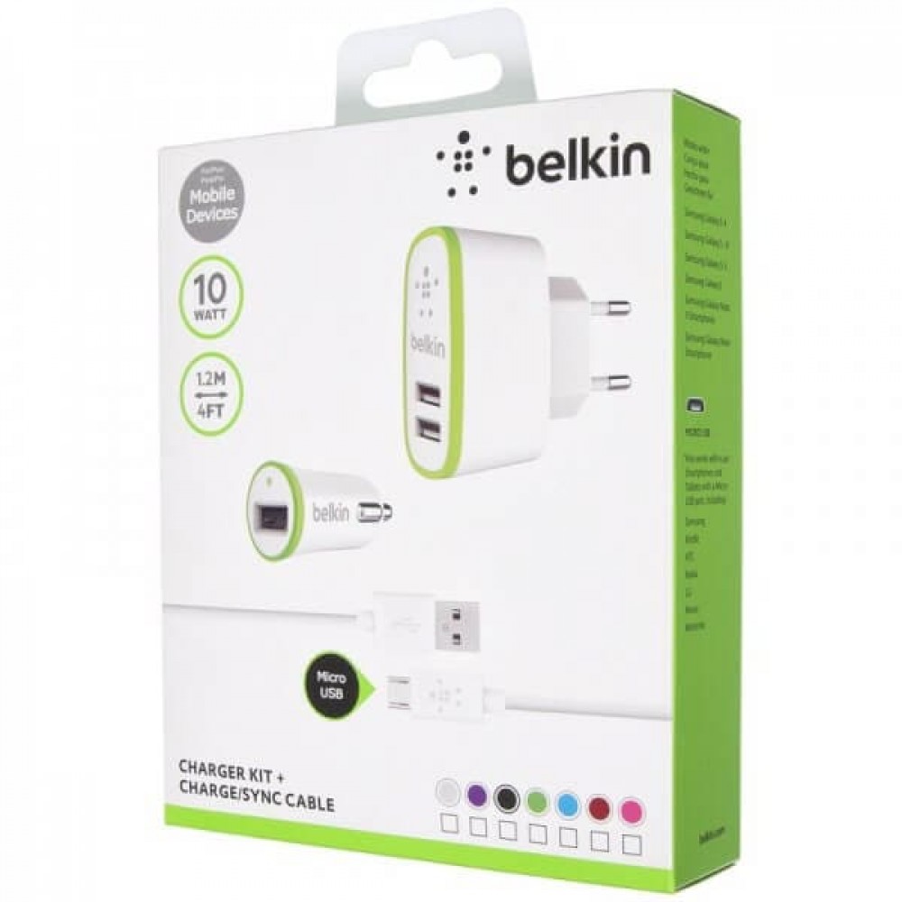 Belkin 3 in 1 (2 USB / 3.1A) iPhone 4G