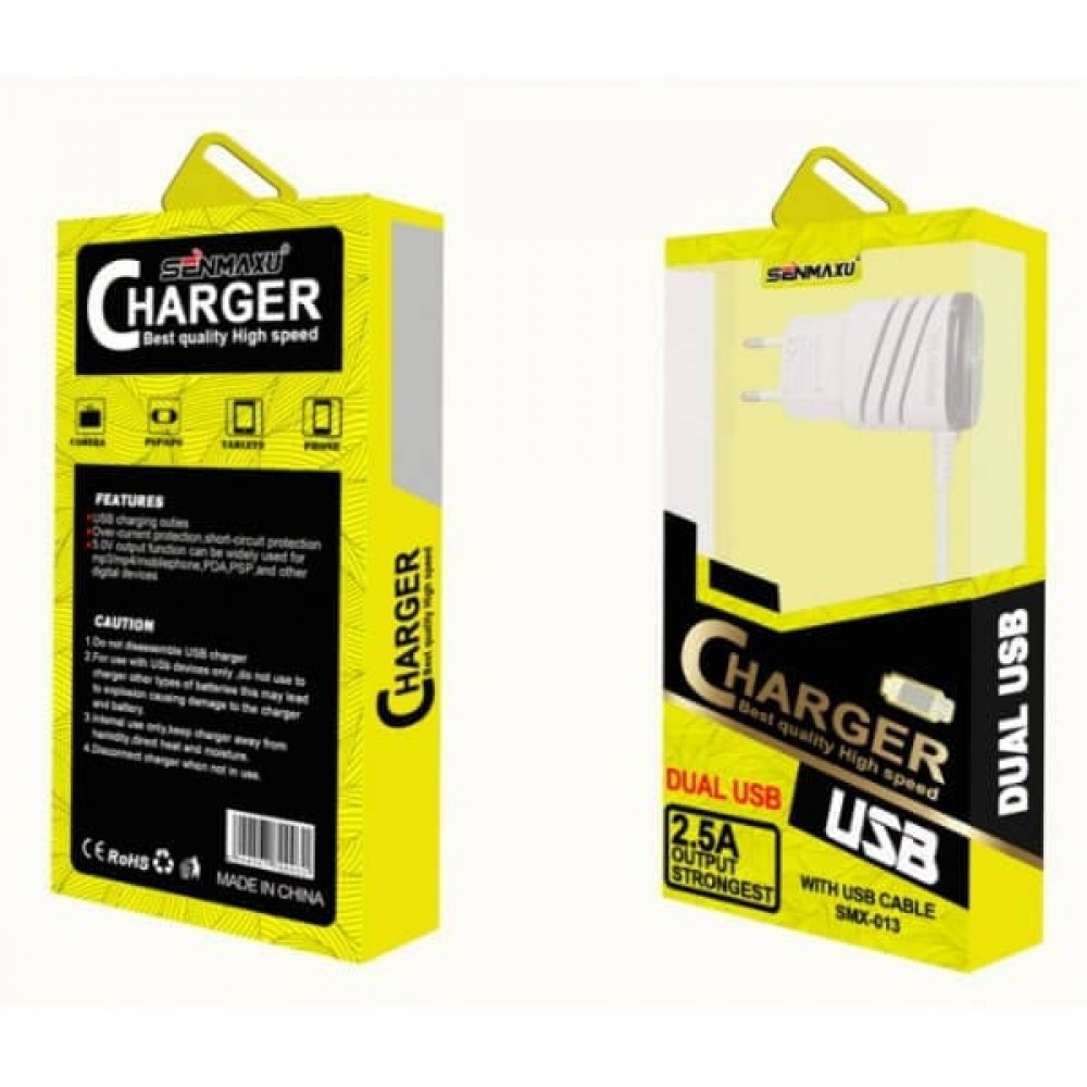 SENMAXU 2в1 Micro SMX-013 (2 USB/2.5A)