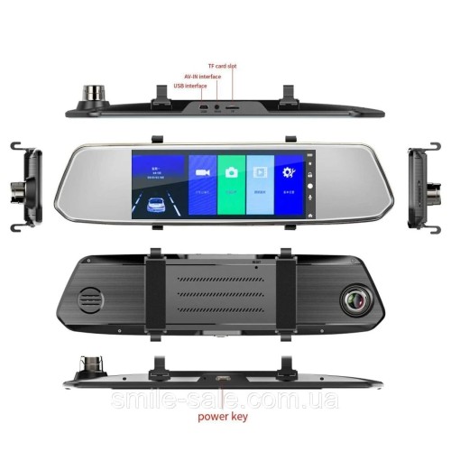 Зеркала с видеорегистратор L1029 / 2 кам. (7,0")