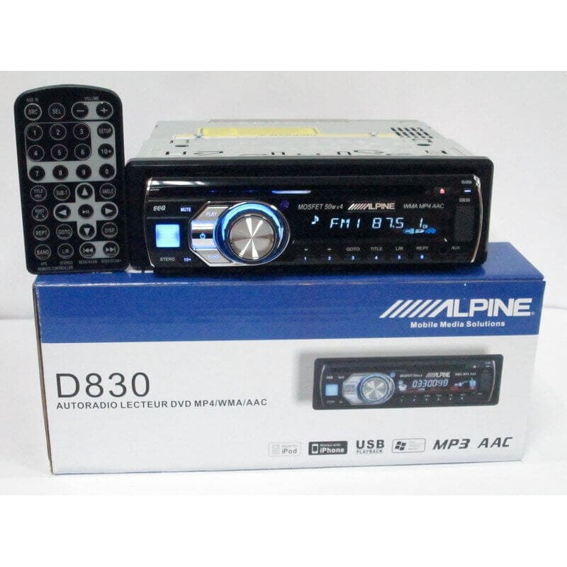 Alpine D830 DVD магнитола + USB+SD+AUX+FM (4x50W)