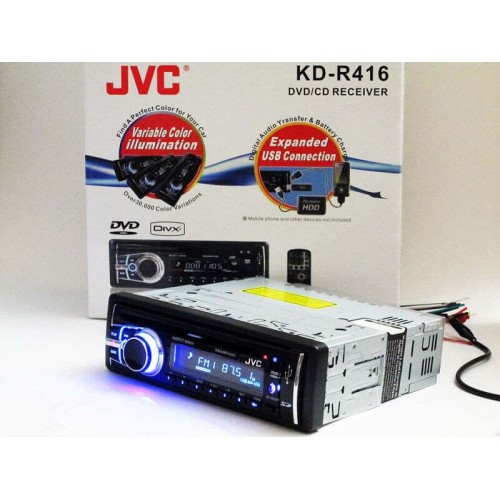 JVC KD-R416 DVD магнитола + USB+SD+AUX+FM (4x50W)