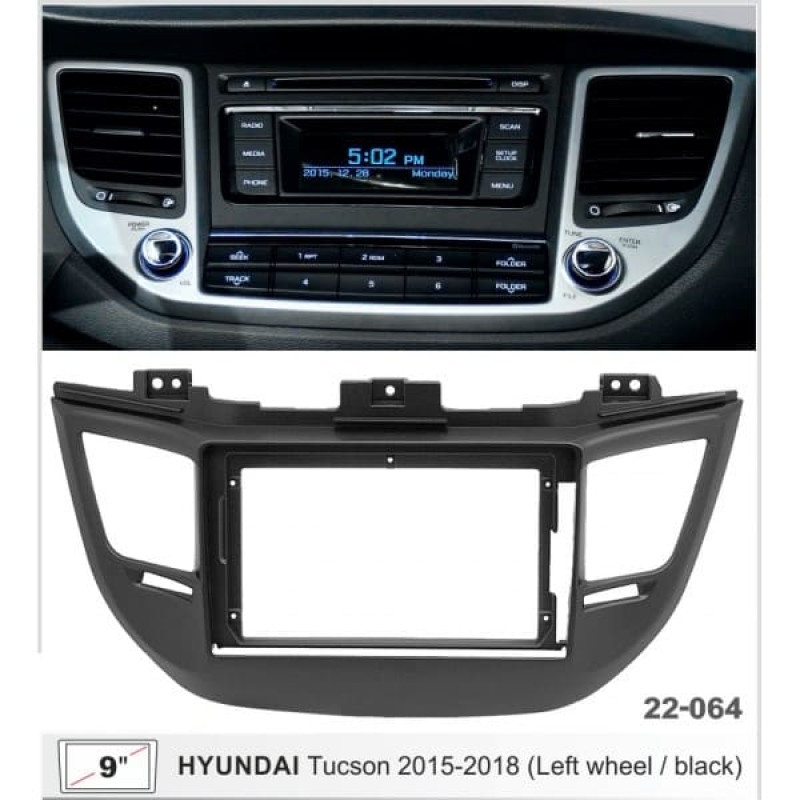 Штатная магнитола 22-064: 9-inch для HYUNDAI TUCSON 2015-2018 - A10D