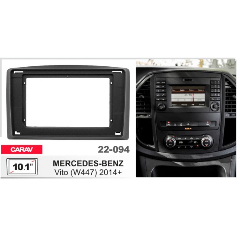 Штатная магнитола 22-094: 10.1-inch для MERCEDES-BENZ VITO (W447) 2014-2024 - A6