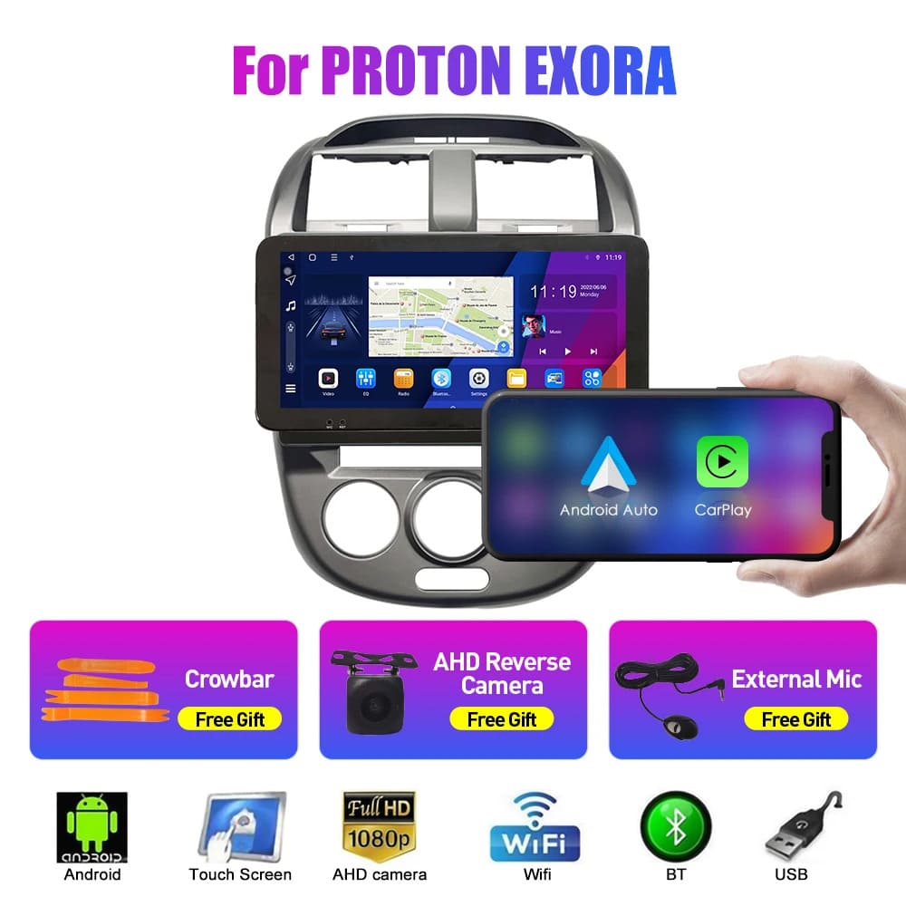 Штатная магнитола 22-1039: 10.1-inch для PROTON EXORA 2019-2024 - A10D