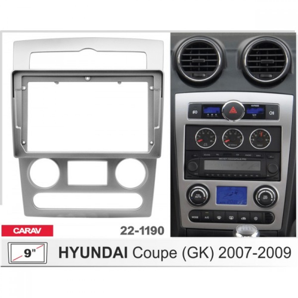 Штатная магнитола 22-1190: 9-inch для HYUNDAI COUPE (GK) 2007-2009 - A7