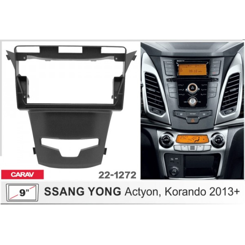 Штатная магнитола 22-1272: 9-inch для SSANGYONG ACTYON, KORANDO 2013-2018 - Q8