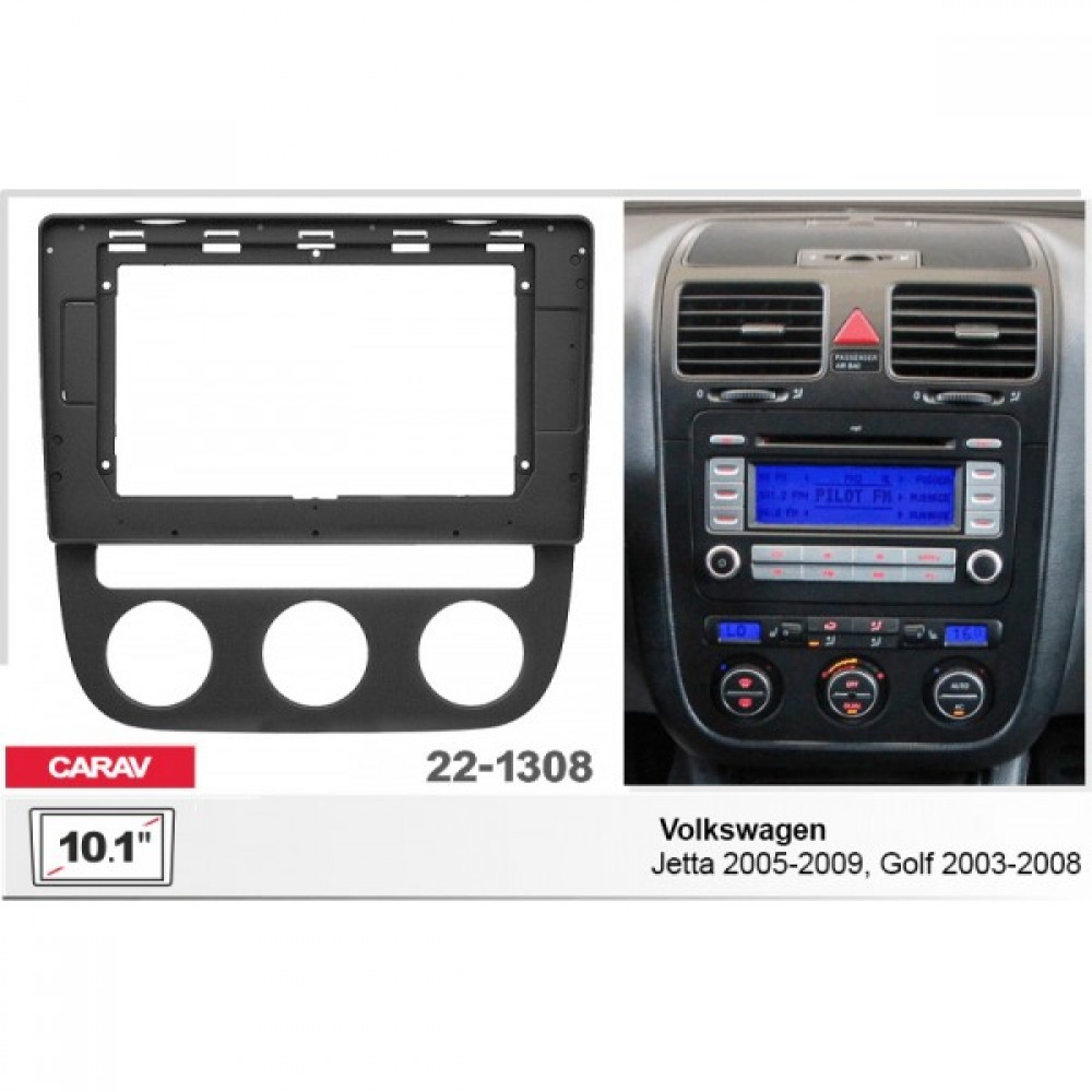 Штатная магнитола 22-1308: 10.1-inch для VOLKSWAGEN JETTA 2005-2009, GOLF 2003-2008 - A7