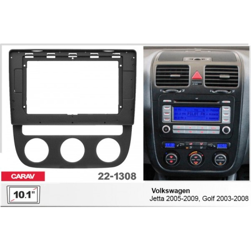 Штатная магнитола 22-1308: 10.1-inch для VOLKSWAGEN JETTA 2005-2009, GOLF 2003-2008 - A7
