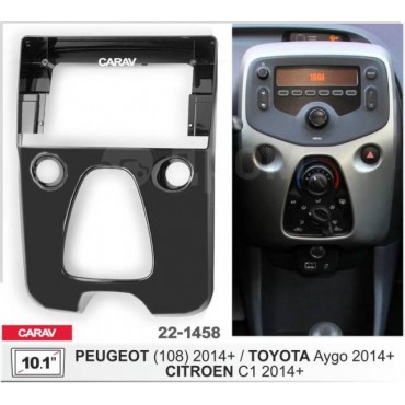 ШТАТНАЯ МАГНИТОЛА 22-1458: 10.1-INCH ДЛЯ CITROEN C1 2014-2021 / PEUGEOT 108 / TOYOTA AYGO (v1)