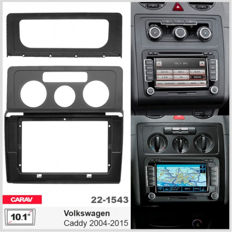 Штатная магнитола 22-1543: 10.1-inch для VOLKSWAGEN CADDY 2004-2015 - Q7