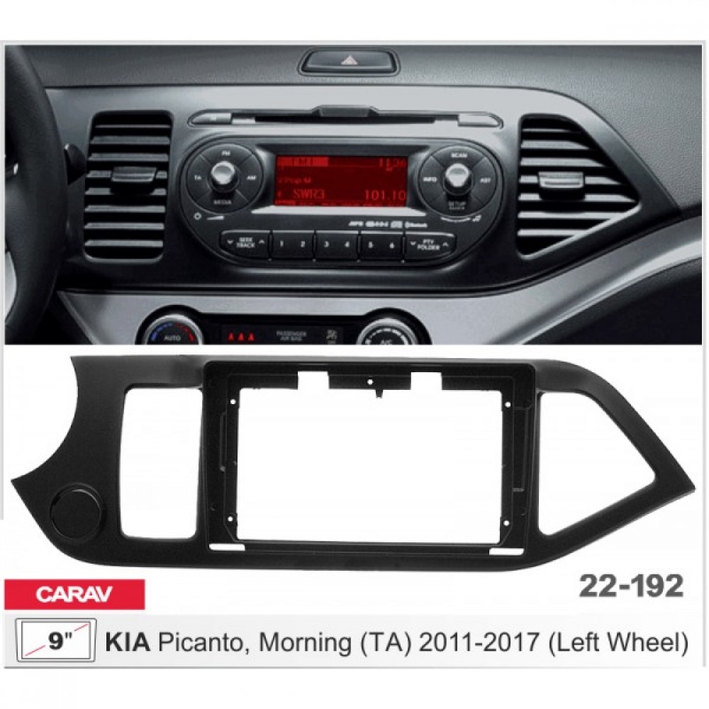 Штатная магнитола 22-192: 9-inch для KIA PICANTO (TA), MORNING (TA) 2011-2017 - A10D
