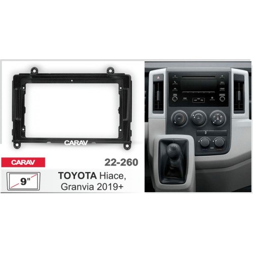 Штатная магнитола 22-260: 9-inch для TOYOTA HIACE, GRANVIA 2019-2024 - A7