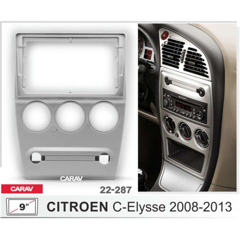 Штатная магнитола 22-287: 9-inch для CITROEN C-ELYSSE 2008-2013 - A6