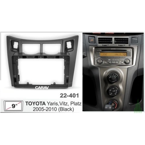 Штатная магнитола 22-401: 9-inch для TOYOTA YARIS, VITZ, PLATZ 2005-2010 - A10D