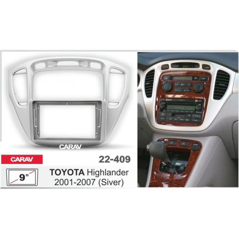 Штатная магнитола 22-409: 9-inch для TOYOTA HIGHLANDER 2001-2007 - A18