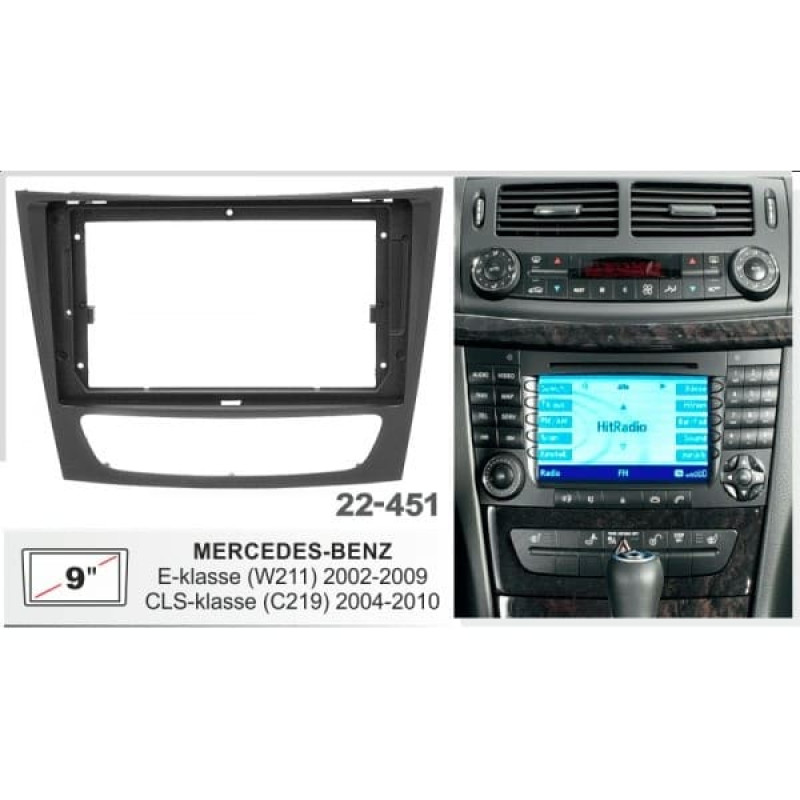 Штатная магнитола 22-451: 9-inch для MERCEDES-BENZ E-CLASS (W211) 2002-2009, CLS-CLASS (C219) 2004-2010 - A18
