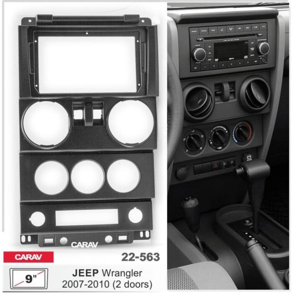 Штатная магнитола 22-563: 9-inch для JEEP WRANGLER 2007-2010 - A10D