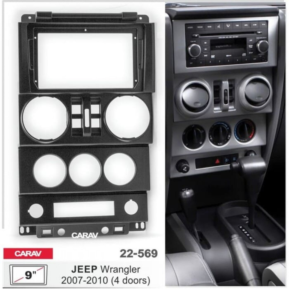 Штатная магнитола 22-569: 9-inch для JEEP WRANGLER 2007-2010 - N10Pro
