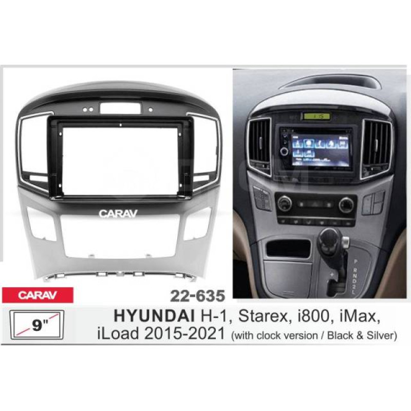 Штатная магнитола 22-635: 9-inch для HYUNDAI H-1, STAREX, I800, ILOAD, IMAX 2015-2021 - G9