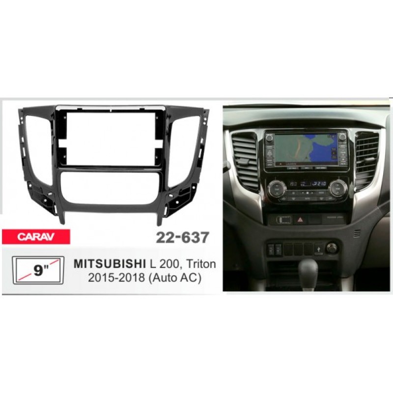 Штатная магнитола 22-637: 9-inch для MITSUBISHI L200, TRITON 2015-2018 - A09D