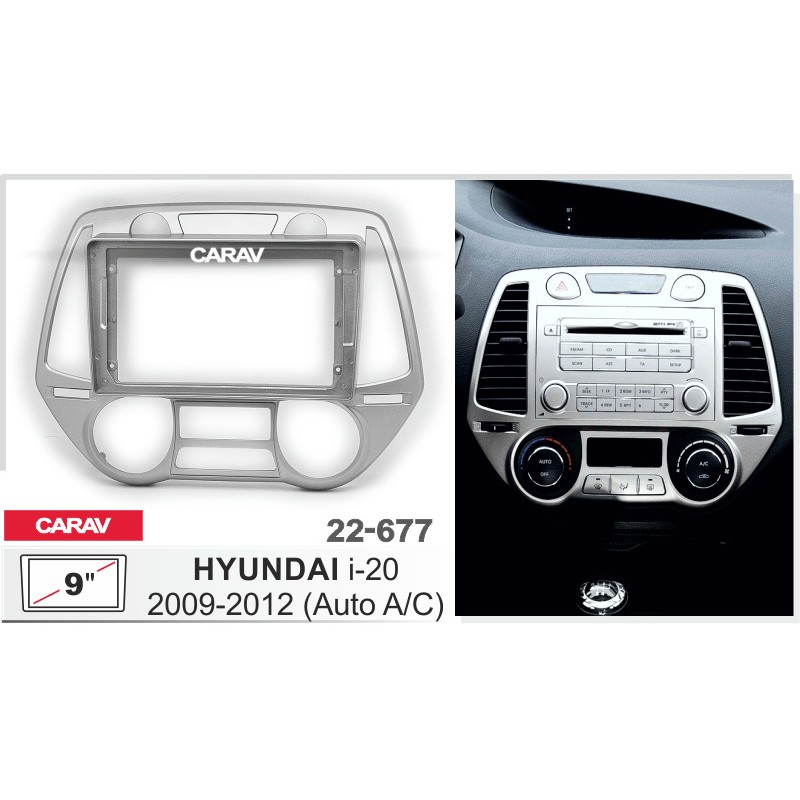 Штатная магнитола 22-677: 9-inch для HYUNDAI I20 2009-2012 - A10D