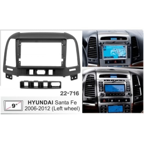 Штатная магнитола 22-716: 9-inch для HYUNDAI SANTA FE 2006-2012 - A18