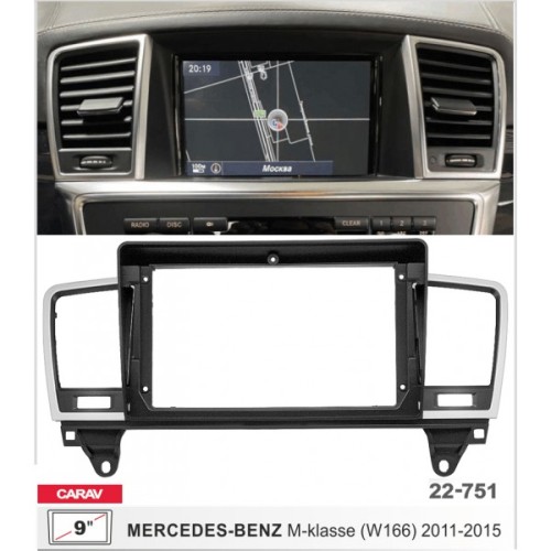 Штатная магнитола 22-751: 9-inch для MERCEDES-BENZ M-CLASS (W166) 2011-2015 - A18