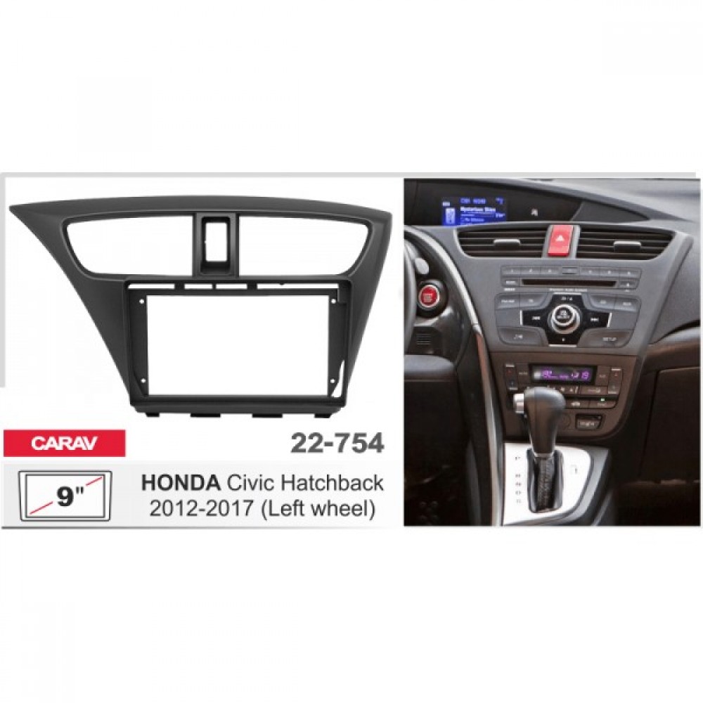 Штатная магнитола 22-754: 9-inch для HONDA CIVIC (HATCHBACK) 2012-2017 - A7