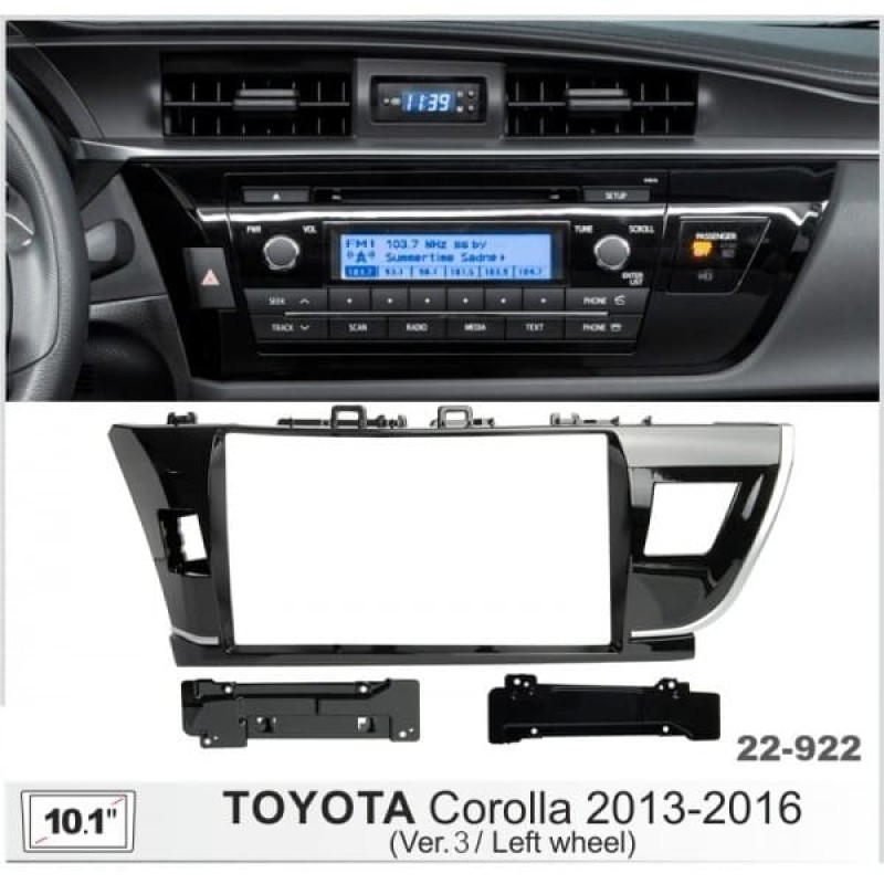 Штатная магнитола 22-922: 10.1-inch для TOYOTA COROLLA 2013-2016 - A18