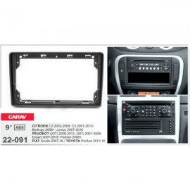 FIAT SCUDO 2007-16 / CITROEN C2, C3, BERLINGO, JUMPY / PEUGEOT 207, 307, EXPERT, PARTNER / TOYOTA PROACE CARAV 22-091 9-INCH