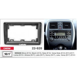 NISSAN MICRA, MARCH, NOTE, VERSA NOTE, LIVINA, ALMERA, SUNNY, JUKE CARAV 22-920 10.1-INCH