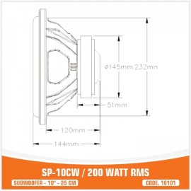 SP-10CW - 200W RMS