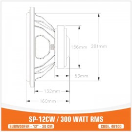 SP-12CW - 300W RMS