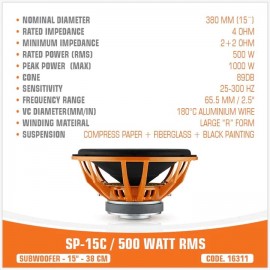 SP-15C - 500W RMS