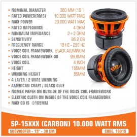 SP-15XXX - 10.000W RMS