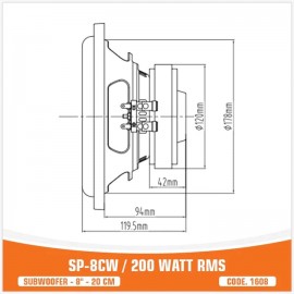 SP-8CW - 200W RMS