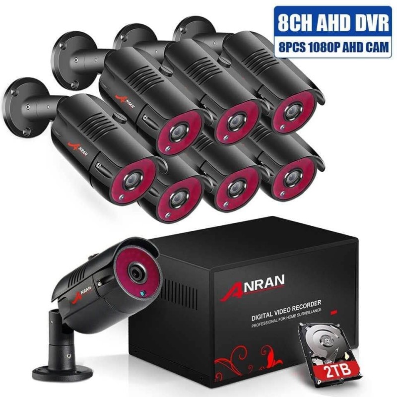 Kомплект видеонаблюдения  на 8 камер 5MP Anran 2TB